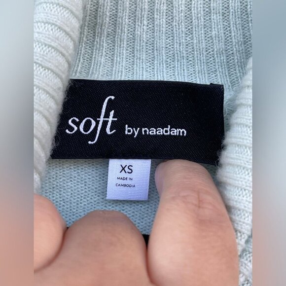Soft by naadam cashmere mint green sweater xs - Picture 4 of 6